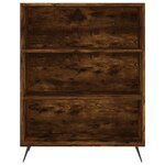 vidaXL Bibliothèque chêne fumé 69 5x32 5x90 cm bois d'ingénierie