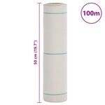 vidaXL Membrane anti-mauvaises herbes blanc 0 5x100 m PP