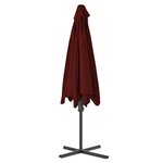 vidaXL Parasol de jardin avec mât en acier rouge bordeaux 300x230 cm