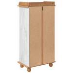 vidaXL Cabinet à vin "ASKIM" avec 12 porte-bouteilles en bois massif blanc en pin
