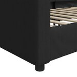 vidaXL Lit de repos noir 100x200 cm tissu