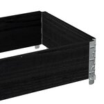 vidaXL Jardinière noir 100x50 cm bois massif de pin
