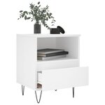 vidaXL Tables de chevet 2 Pièces blanc 40x35x50 cm bois d’ingénierie