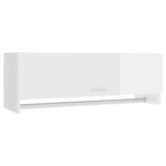 vidaXL Garde-robe blanc brillant 100x32 5x35 cm bois d'ingénierie