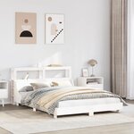 vidaXL Cadre de lit sans matelas blanc 150x200 cm bois de pin massif