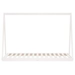 vidaXL Cadre de lit pour enfants blanc 90x190 cm bois de pin massif