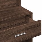 vidaXL Coiffeuse avec armoire chêne marron 80x35x132 cm