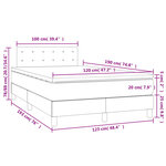 vidaXL Sommier à lattes de lit et matelas LED noir 120x190 cm velours