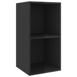 vidaXL Ensemble de meubles TV 3 Pièces Noir brillant Bois d'ingénierie