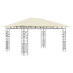 vidaXL Tonnelle avec moustiquaire et lumières LED 4x3x2 73 m Crème