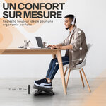 ACROPAQ Repose Pied Bureau ergonomique Antidérapant- Fonction de massage- 3 hauteurs réglables- Réglage de l'angle de l'inclinaison