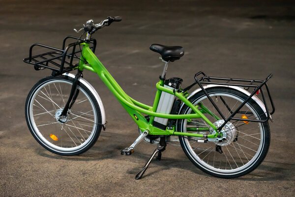 Vélo électrique du facteur, reconditionné  - Grande taille - Noir / Kaki