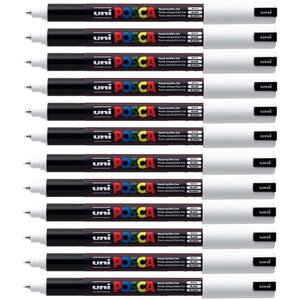 Marqueur pointe calibrée extra-fine pc1mr 0 7mm blanc x 12 POSCA