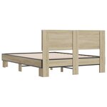 vidaXL Cadre de lit chêne sonoma 120x190 cm bois d'ingénierie et métal