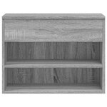 vidaXL Banc à chaussures Sonoma gris 60x30x45 cm Bois d'ingénierie