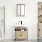 vidaXL Ensemble de meubles de salle de bain en chêne Sonoma en bois d'ingénierie