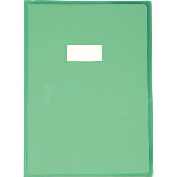 Protège-cahier cristalux sans rabats PVC 22/100ème 21 x 29 7 cm vert CALLIGRAPHE