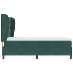 Lit Box Spring vidaXL avec matelas - Vert foncé  160x200 cm  Velours