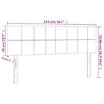 vidaXL Têtes de lit 2 Pièces Gris foncé 72x5x78/88 cm Velours