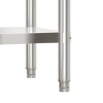 vidaXL Table de travail de cuisine 110x30x85 cm acier inoxydable