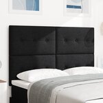 Tête de lit capitonnée noire 140 cm en tissu