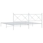 vidaXL Cadre de lit métal sans matelas et tête de lit blanc 193x203 cm