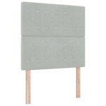 Tête de lit vidaXL Capiton gris clair 90 cm Velours