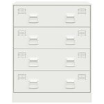 vidaXL Buffet blanc 67x39x83 cm acier