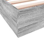 vidaXL Cadre de lit sans matelas sonoma gris 180x200 cm
