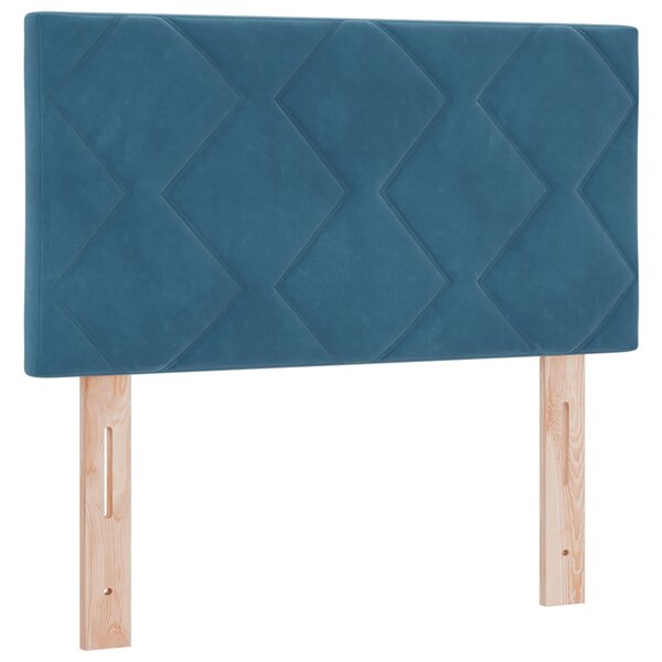 vidaXL Tête de lit LED Bleue Foncée Ensemble de 2 Bleue Foncée Revêtement