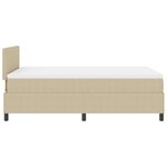 vidaXL Lit à ressorts avec matelas beige 120x200 cm en velours côtelé