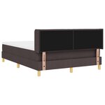 vidaXL Lit à ressort avec matelas taupe 160x200 cm en tissu
