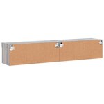 vidaXL Meubles TV avec lumières LED 2 Pièces sonoma gris 80x30x30 cm