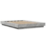 vidaXL Cadre de lit gris béton 140x200 cm bois d'ingénierie