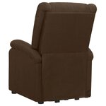 Vidaxl fauteuil releveur inclinable de massage marron foncé tissu