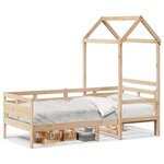 vidaXL Lit de jour avec toit 90x200 cm bois de pin massif