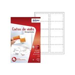 Bte de 250 cartes de visite bords micro perforés 85x54mm jet d'encre blanc avery