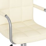 vidaXL Chaise pivotante de bureau Crème Tissu