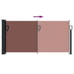 vidaXL Auvent latéral rétractable marron 100x500 cm