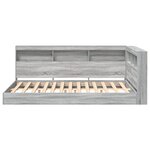 vidaXL Lit bibliothèque gris Sonoma 120x200 cm en bois d'ingénierie