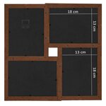 vidaXL Collage de cadres photo de photo 24x(13x18 cm) Marron foncé MDF