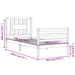 vidaXL Cadre de lit sans matelas bois massif