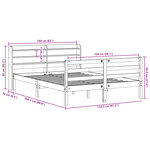 vidaXL Cadre de lit avec tête de lit sans matelas blanc 150x200 cm