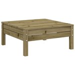 vidaXL Canapé de jardin avec coussins et repose-pied bois pin imprégné