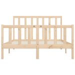vidaXL Cadre de lit sans matelas 140x200 cm bois massif