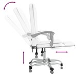 vidaXL Fauteuil de massage inclinable de bureau Blanc Similicuir