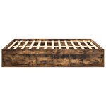 vidaXL Cadre de lit sans matelas chêne fumé 200x200 cm