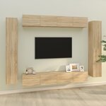 vidaXL Ensemble de meubles TV 8 Pièces Chêne sonoma Bois d'ingénierie