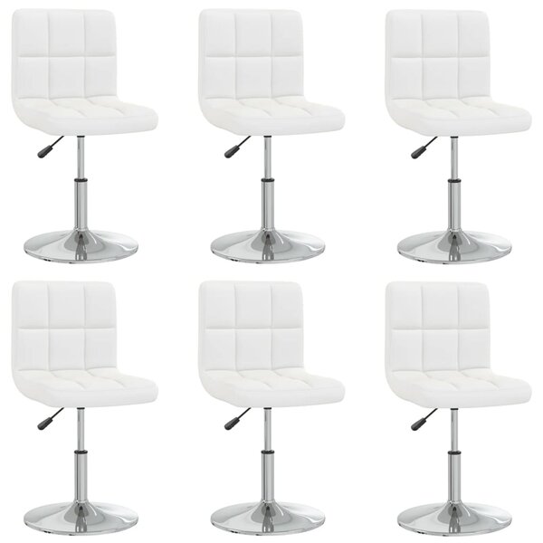 vidaXL Chaises à manger lot de 6 blanc similicuir
