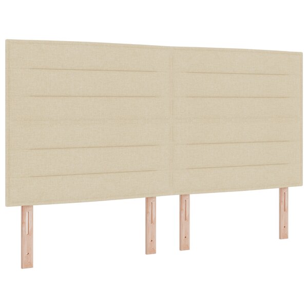 vidaXL Tête de lit Design à lignes Crème 90 cm Tissu